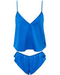 Bluebella - Faye Luxury Satin Cami Top And Short Set Egyptian - Lyst