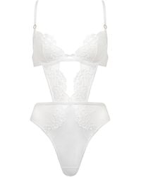 Bluebella - Marisa Embroidered Sheer Bodysuit - Lyst