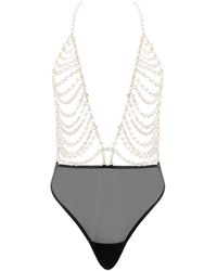 Bluebella - Crystal Bodysuit Clear - Lyst