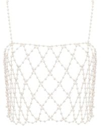 Bluebella - Pearl Crop Cami Pearl - Lyst