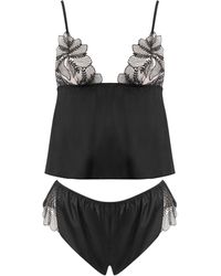 Bluebella - Bluebella Sadiya Satin Sheer Cami And Short Set - Lyst