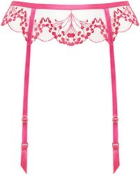 Bluebella - Marisa Suspender Fuchsia/Sheer - Lyst