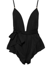 Bluebella - Blake Luxury Satin Teddy Black - Lyst