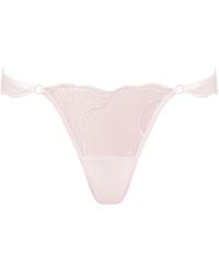 Bluebella - Bluebella Marabel Embroidered Sheer Thong Pearl - Lyst