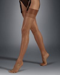 Bluebella - Plain Leg/Plain Top Stockings Caramel - Lyst