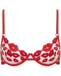 Bluebella - Marian Wired Bra Tomato Red/sheer - Lyst