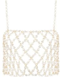 Bluebella - Haut Crop Top En Cristal Transparent - Lyst