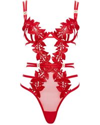 Bluebella - Ophelia Wired Bodysuit Red - Lyst