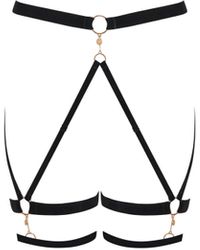 Bluebella - Bluebella simone oberschenkel-harness schwarz/gold - Lyst