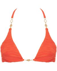 Bluebella - Orta Triangle Bikini Top Hot Coral - Lyst