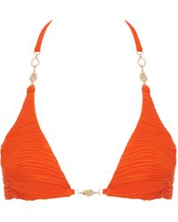 Bluebella - Orta Triangle Bikini Top Orange - Lyst