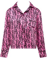 Bluebella - Bb X Ashley Williams Tattoo Print Luxury Satin Shirt - Lyst