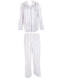 Bluebella - Bluebella beau pyjama long satin luxueux blanc/noir - Lyst