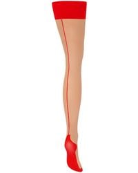 Bluebella - Back Seam Leg/Plain Top Stockings Sheer - Lyst
