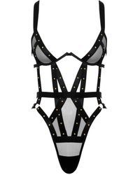 Bluebella - Sana Wired Bodysuit Black - Lyst