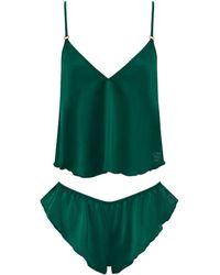 Bluebella - Faye Luxury Satin Cami And Short Set Aventurine - Lyst