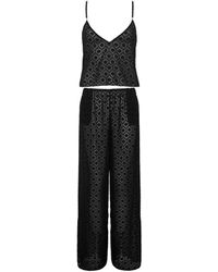 Bluebella - Cassat Cami & Trouser Set Black - Lyst