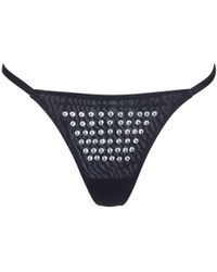 Bluebella - Bb X Ashish Diamante Satin And Mesh Thong - Lyst