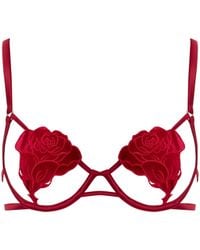 Bluebella - Rose Embroidered Semi Open Bra Savvy - Lyst