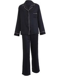 Bluebella - Claudia Shirt And Trouser Set Black/pale Pink - Lyst