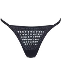 Bluebella - Bb X Ashish Diamante Satin And Mesh Thong - Lyst