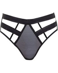 Bluebella - Zuri High-waist Open-back Brief Black - Lyst