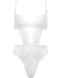 Bluebella - Marisa Embroidered Sheer Bodysuit - Lyst