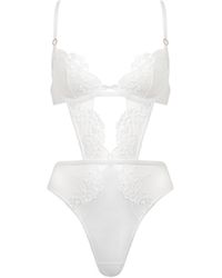 Bluebella - Marisa Embroidered Sheer Bodysuit - Lyst