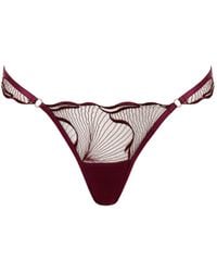 Bluebella - Marabel Embroidered Sheer Brief Cherry - Lyst