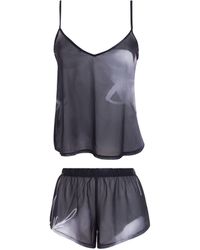 Bluebella - Bluebella camille set aus camisole und shorts schwarz/weiss - Lyst