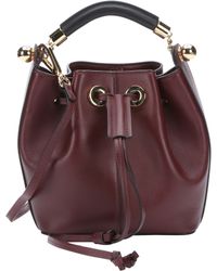 Chlo Red Calfskin \u0026#39;gala\u0026#39; Bucket Bag in Red | Lyst
