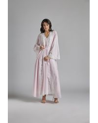 Bocan Couture Cotton Vual Robe Set Baby Pink