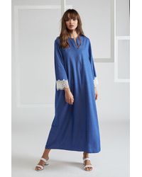 Bocan Couture Poplin Dress Blue