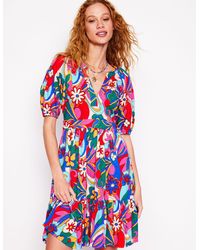Boden - Piper Short Jersey Dress Multi, Blossomy Pop - Lyst