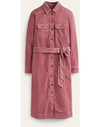 Boden - Eloise Cord Midi Shirt Dress - Lyst