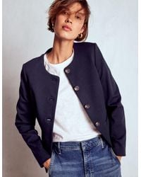 Boden - Blazer Hampstead En Sergé Point De Rome-Bleu Marine - Lyst