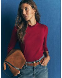 Boden - Supersoft Frill Detail Top - Lyst