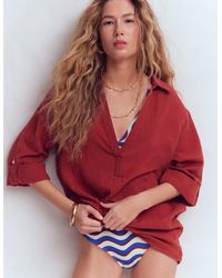 Boden - Longline Double Cloth Shirt - Lyst