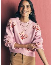 Boden - Ella Embroidered Knit Jumper - Lyst