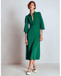 Boden - Pip Zip-Up Ponte Midi Dress - Lyst