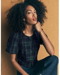 Boden - Puff Sleeve Taffeta Top - Lyst