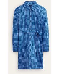 Boden - Jessie Jersey Shirt Dress Azure, Terrace Geo - Lyst
