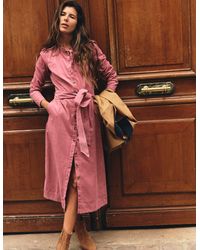 Boden - Louise Cord Midi Shirt Dress - Lyst