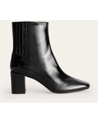 Boden - Block-heel Leather Ankle Boots - Lyst