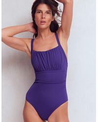 Boden - Skiathos Ruched Panel Swimsuit - Lyst