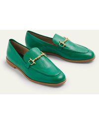 Boden Snaffle Detail Leather Loafers Shady Glade - Green