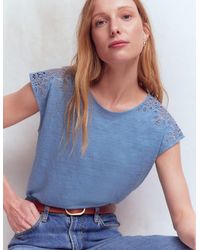 Boden - Tara Cutwork Linen T-Shirt - Lyst