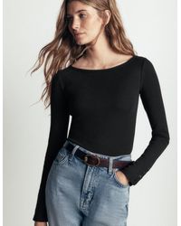 Boden - Button Cuff Ribbed Boatneck - Lyst