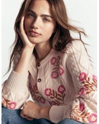 Boden - Cable Knitted Cardigan - Lyst