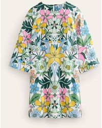 Boden - Flare Linen Short Dress Mayfly, Mosaic Bloom - Lyst